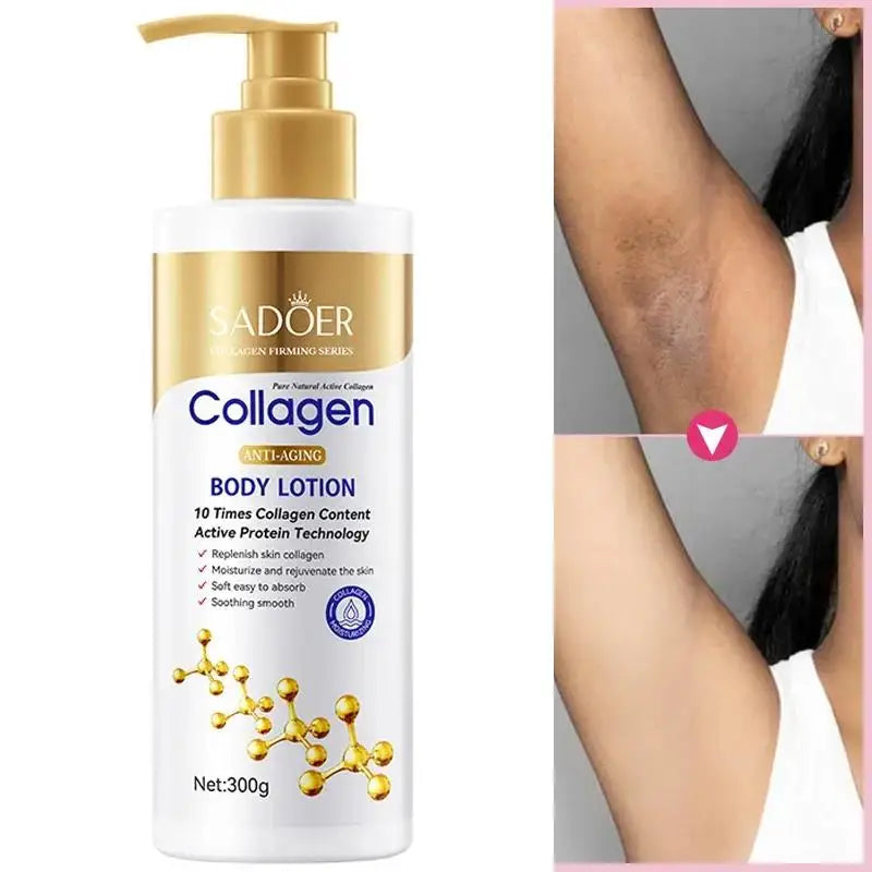 Collagen Milk Bleaching Face Body Cream Whitening Skin Moisturizing Lotion Lightening Care