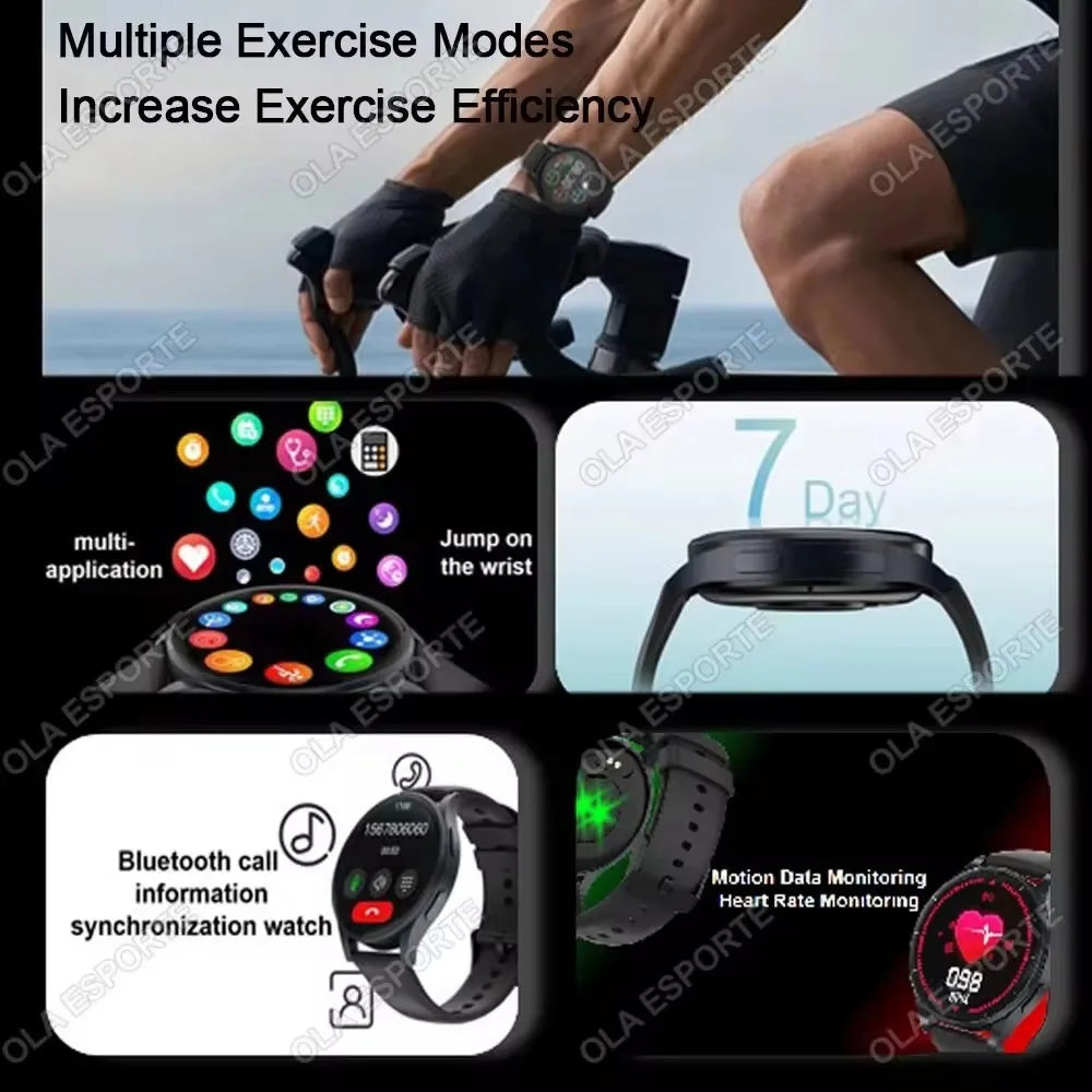 For Samsun Galax Smartwatch Women AMOLED Health Monitoring Watch Waterproof Voice Assistant Bluetooth Call Smart Watch 2024 Men