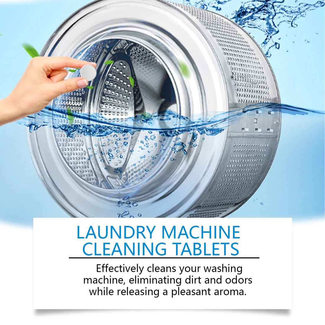 12pcs Tablets Washing Machine Effervescent Tablets Cleaner Laundry Deep Cleaning Remove Odor Decontamination Tablets