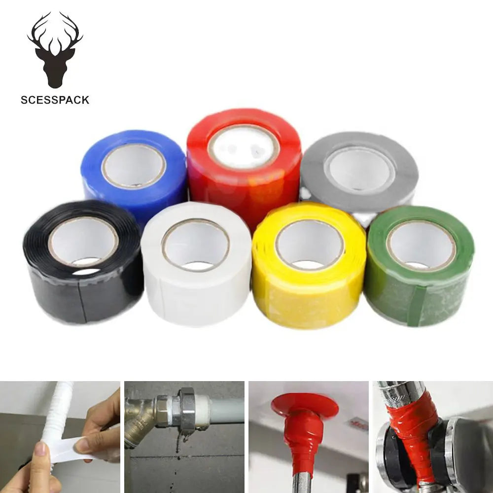 Waterproof silicone repair tape, fiber fixed self-adhesive tape, pipeline silicone sealing tape